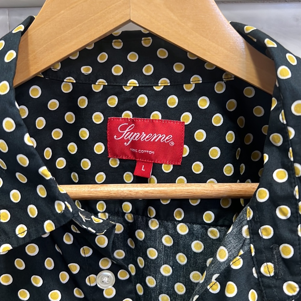 Supreme large black and gold button down shirt - Picture 3 of 4